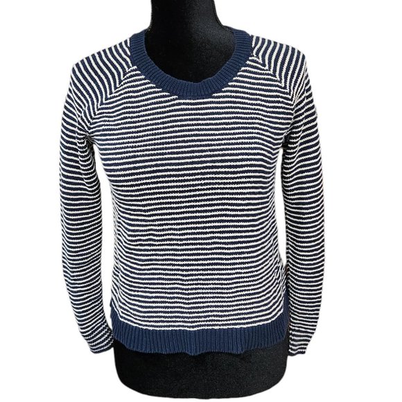 Madewell Dockline Pullover Blue/White Stripped Sweater Size XS - Picture 2 of 7